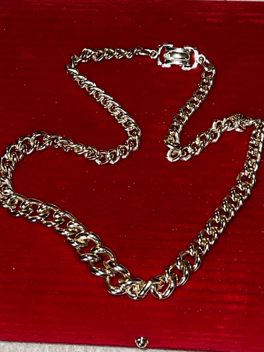 Vintage Classic Gold Cuban Graduated Link Chain Necklace Made in Germany 18”